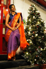 Load image into Gallery viewer, Maheshwari Purple Red