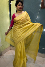 Load image into Gallery viewer, Maheshwari Pastel Yellow