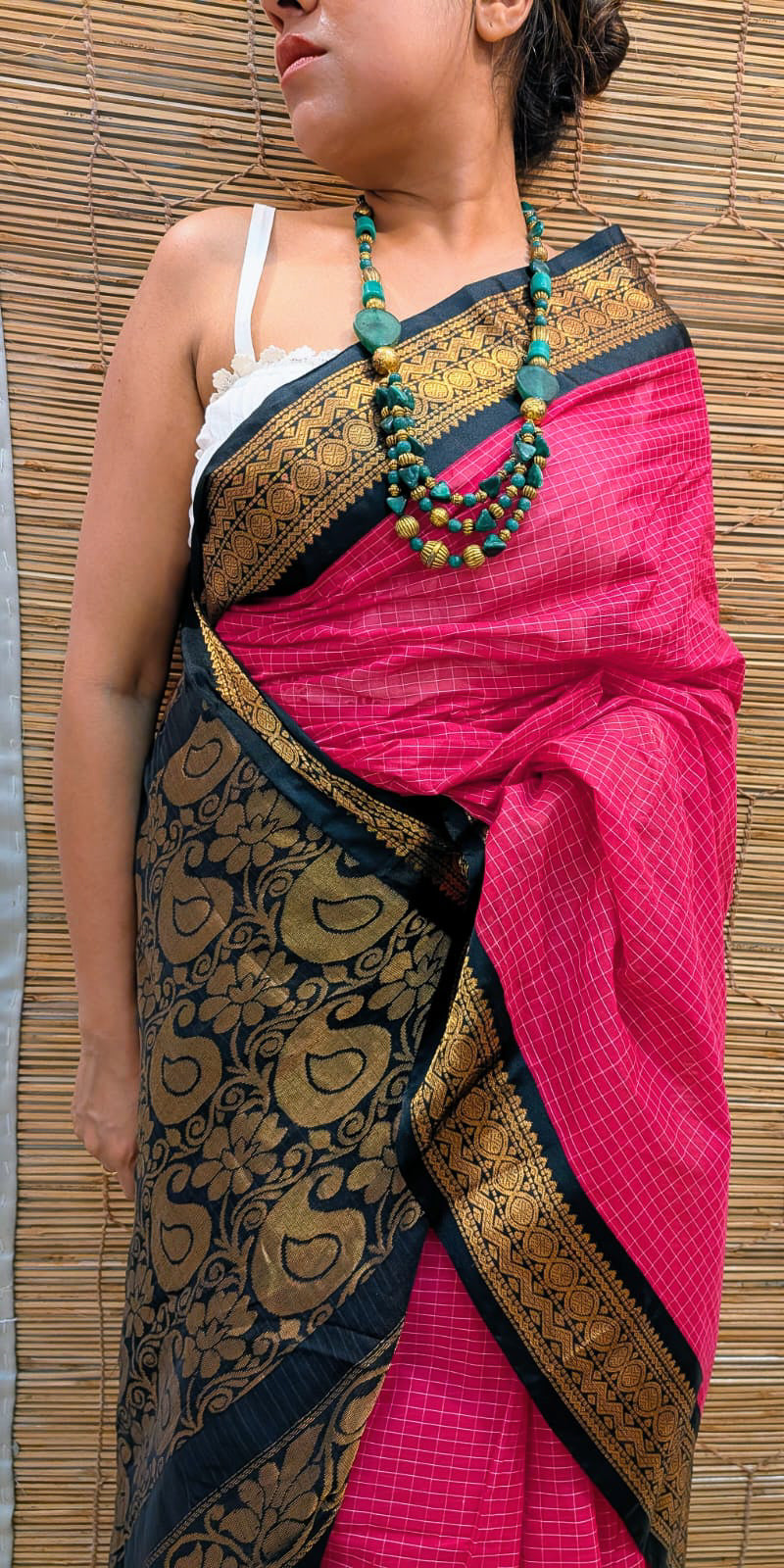 Rani and black cotton gadwal