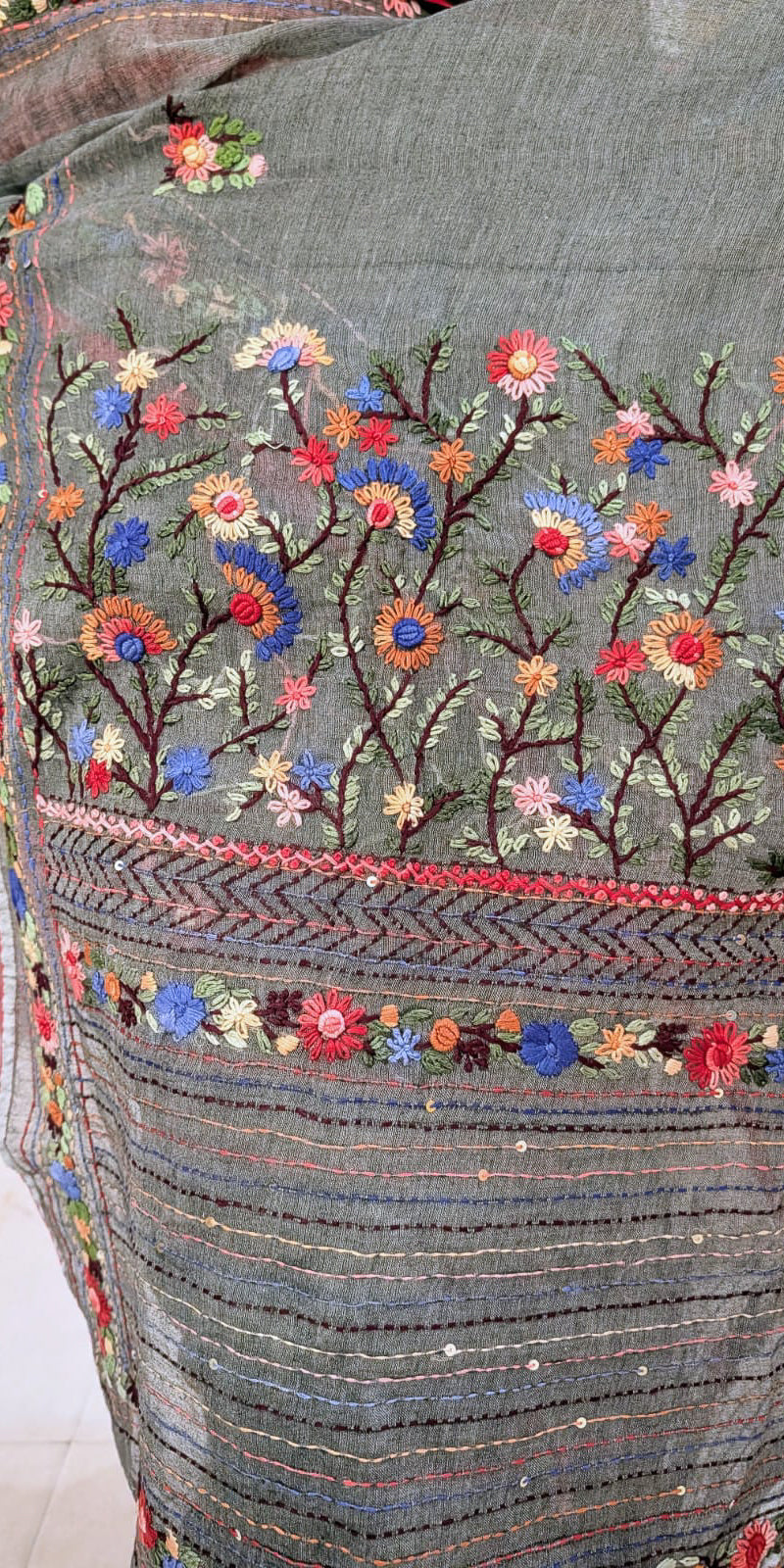 Gray cotton lambani