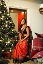 Load image into Gallery viewer, Maheshwari Black Red
