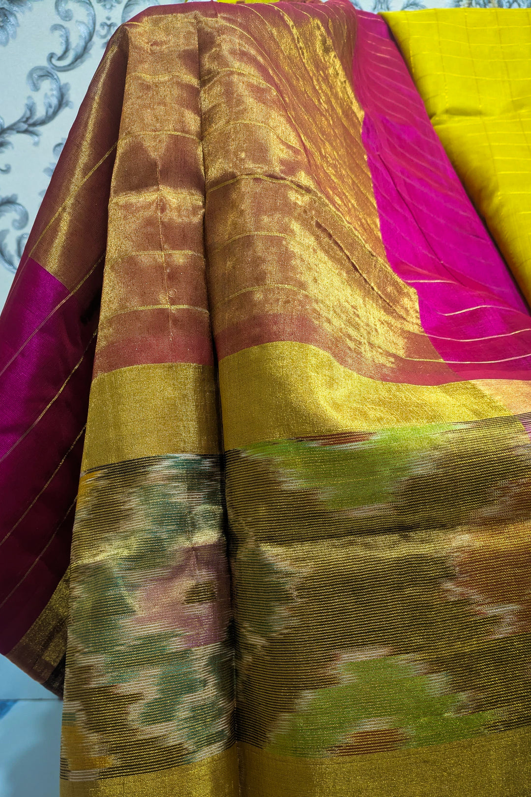 Checks Mangalgiri - Yellow Purple