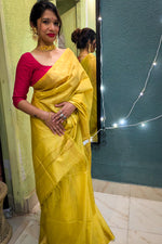 Load image into Gallery viewer, Maheshwari Pastel Yellow
