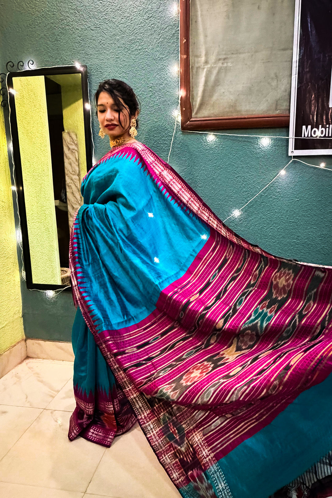 Raw Silk Blue Pink Kotki