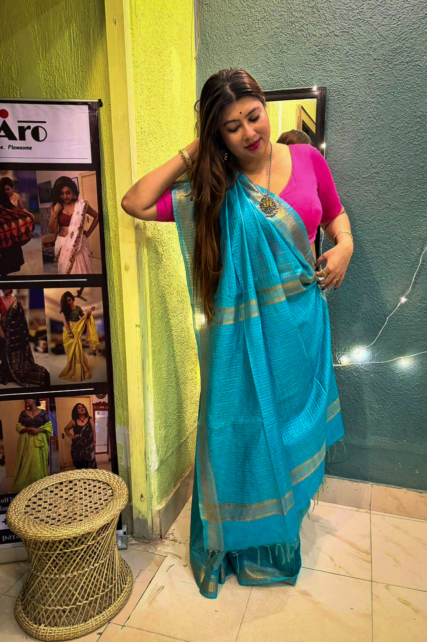 Maheshwari light teal