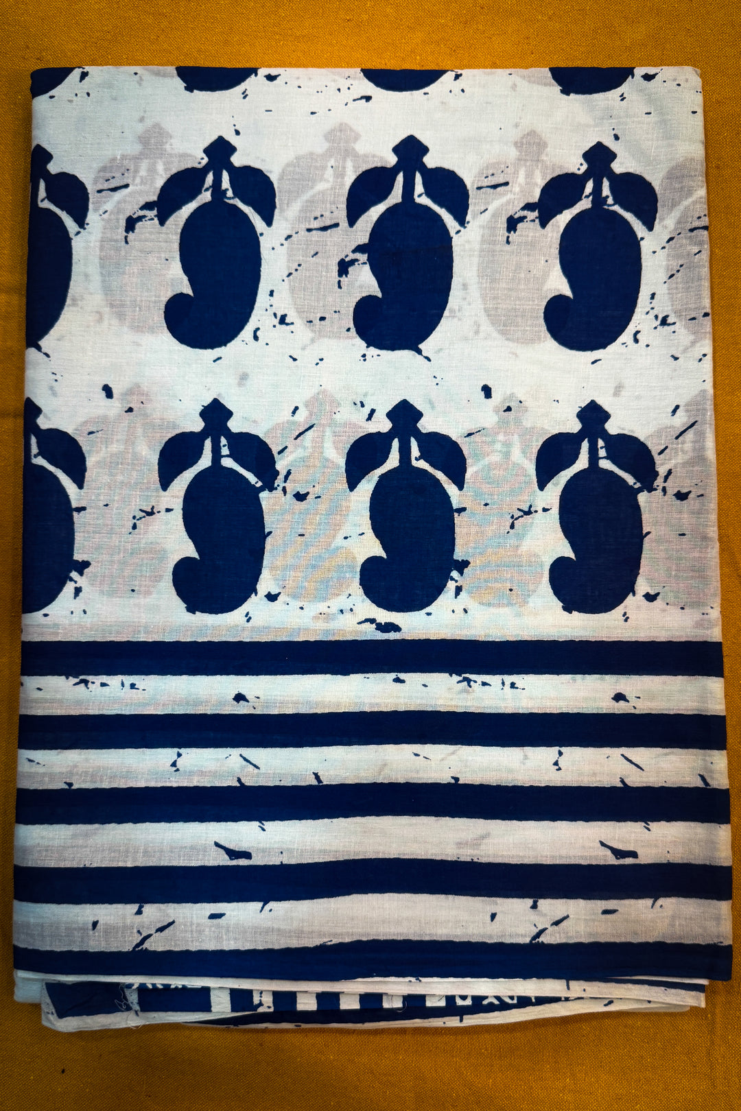 Cotton Printed Indigo Paisley
