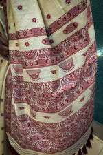Load image into Gallery viewer, Assam Saree Red Dhol
