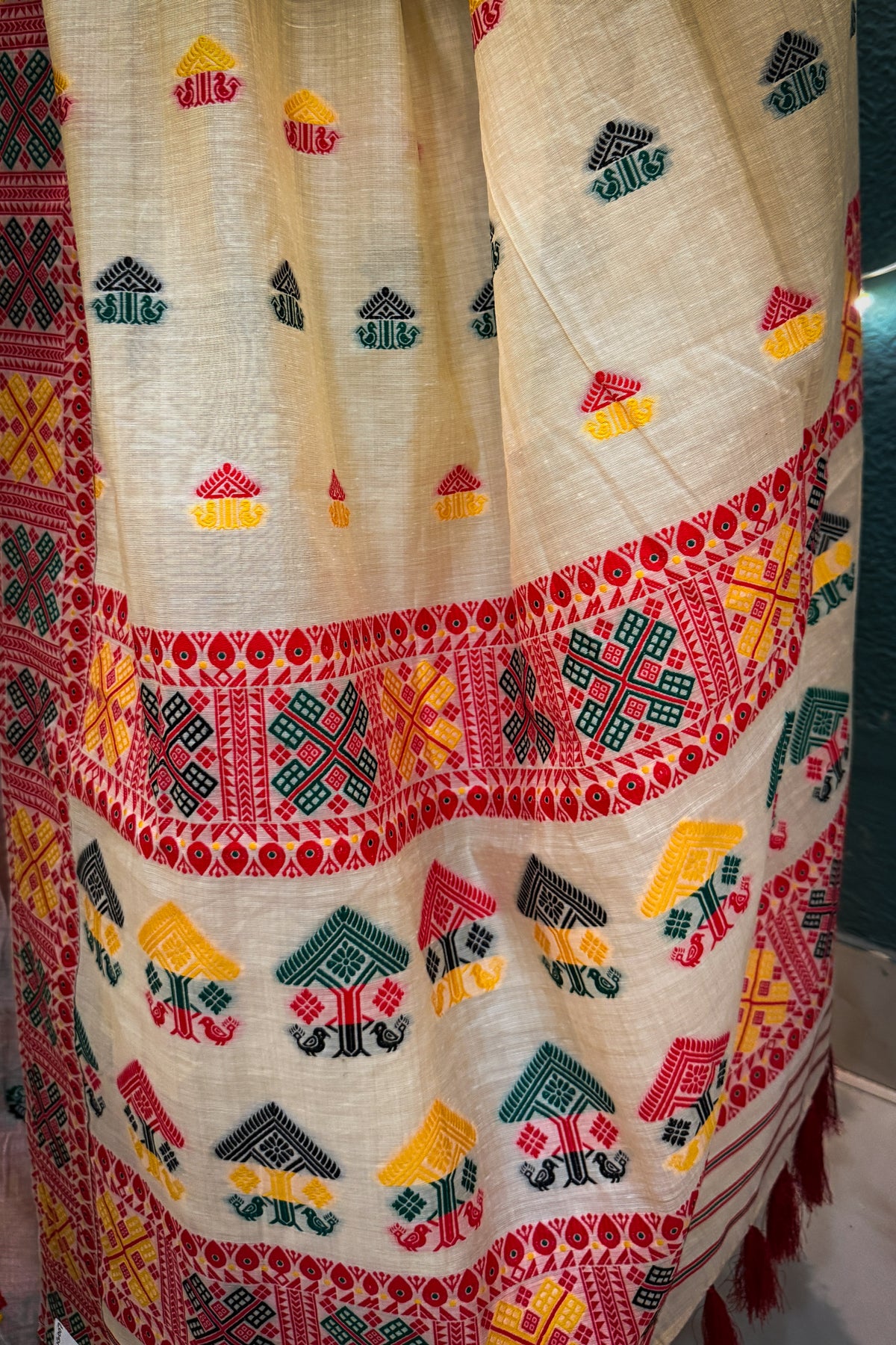Assam saree multicolour dola