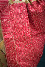 Load image into Gallery viewer, Assam Saree Red on Beige
