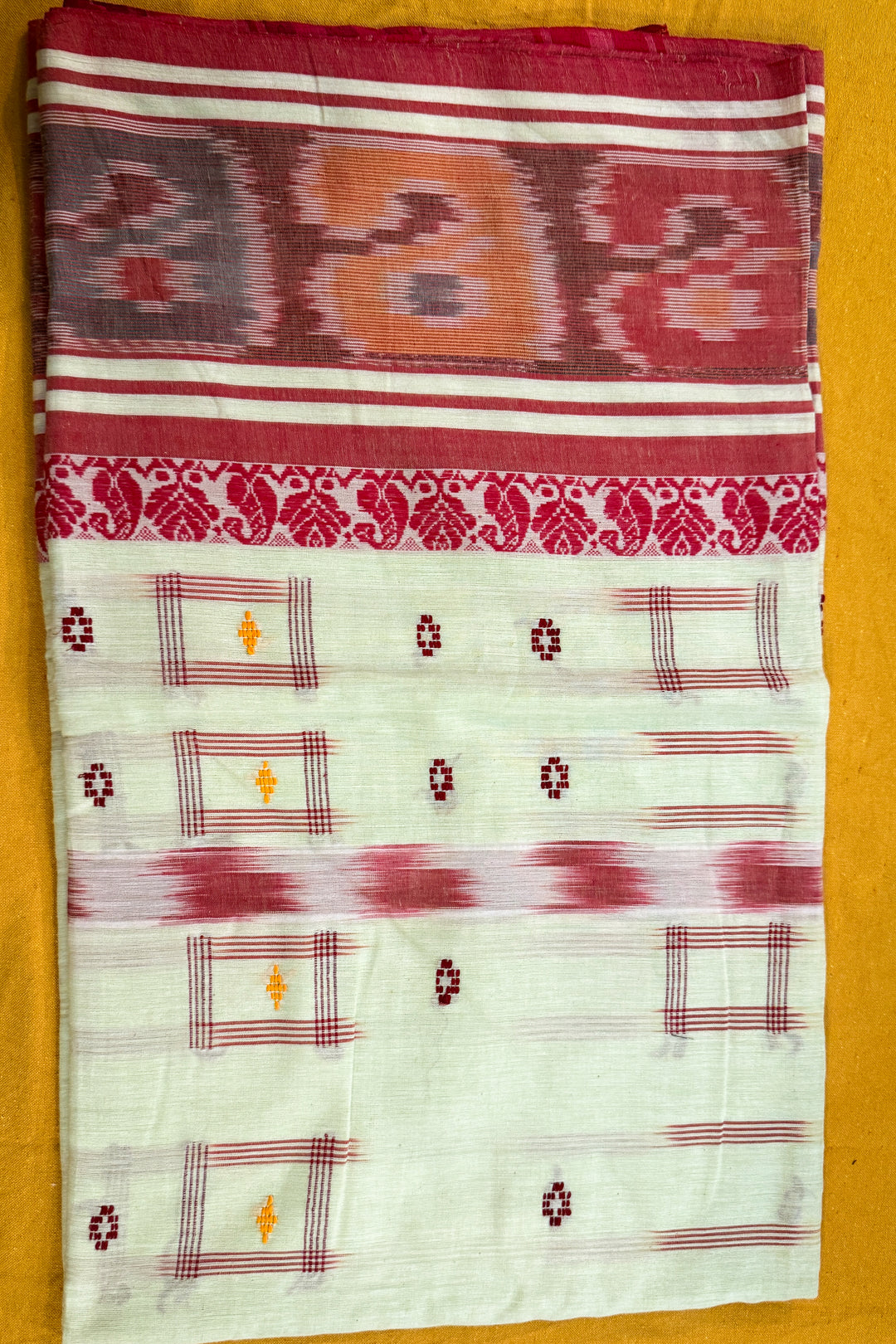 Dhonekhali Taant - Yellow with Kotki Border