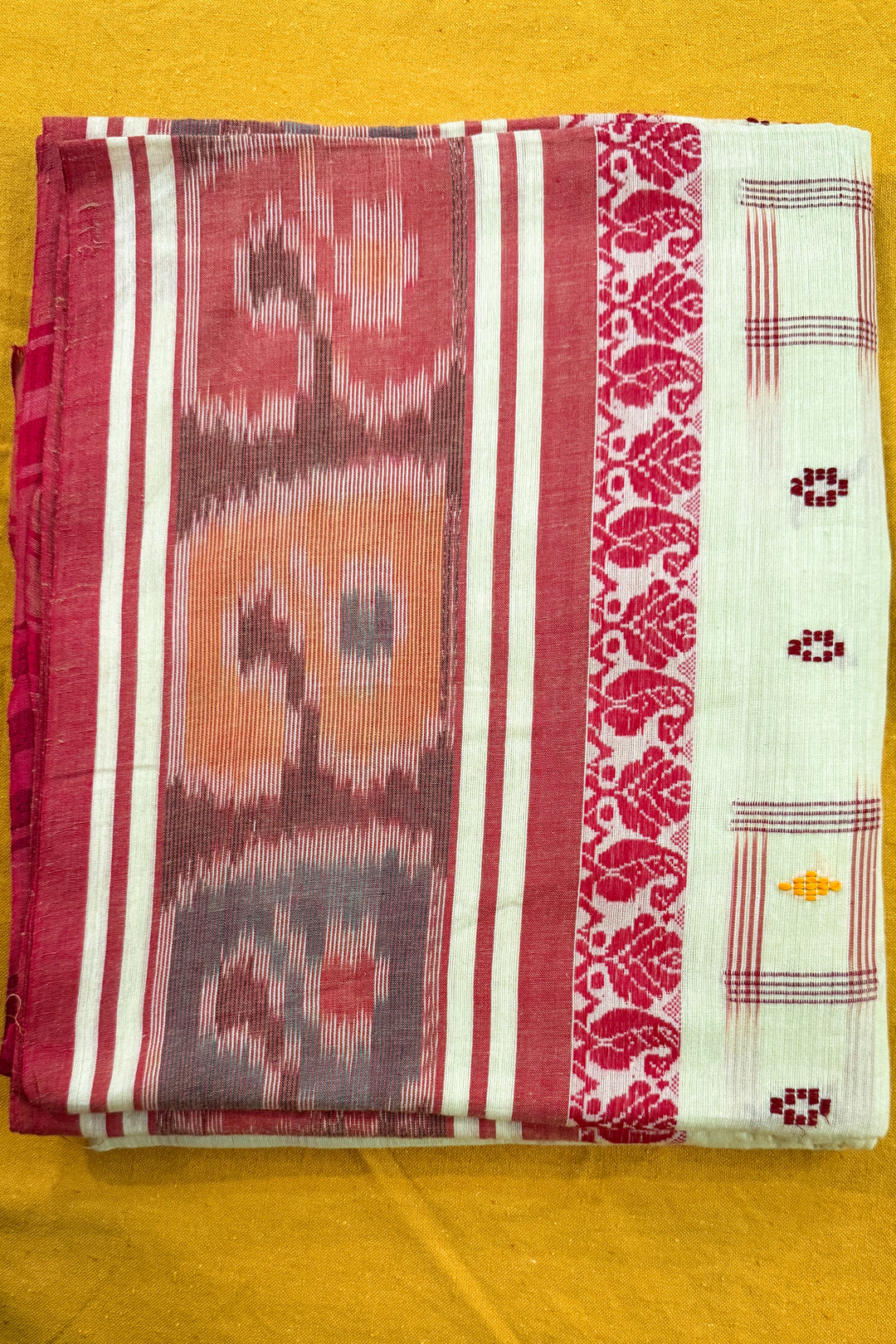 Dhonekhali Taant - Yellow with Kotki Border