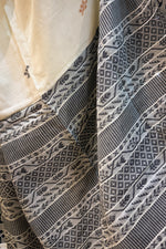 Load image into Gallery viewer, Manipuri Cotton handloom - White Black
