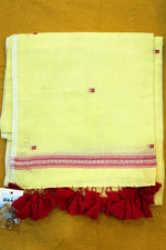 Load image into Gallery viewer, Dhonekhali Taant - Yellow Red Tassel
