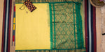 Load image into Gallery viewer, Green and yellow cotton gadwal
