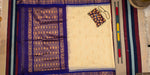 Load image into Gallery viewer, Off white and Blue cotton gadwal
