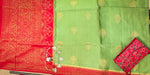 Load image into Gallery viewer, Dupion Silk Green Pink

