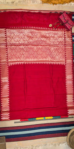 Load image into Gallery viewer, Banarasi Red Plain with Border
