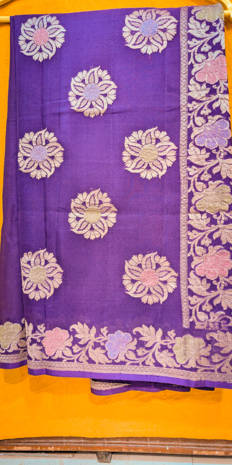 Khaddi georgette purple