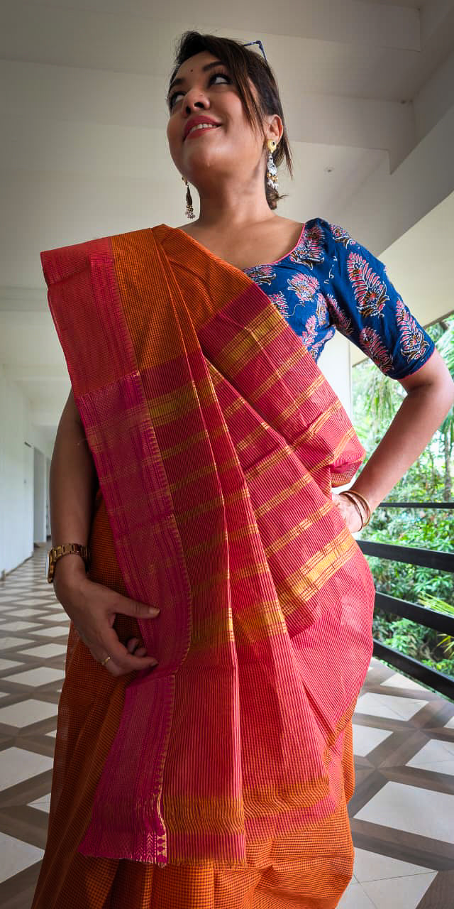 Chettinad Cotton - Orange