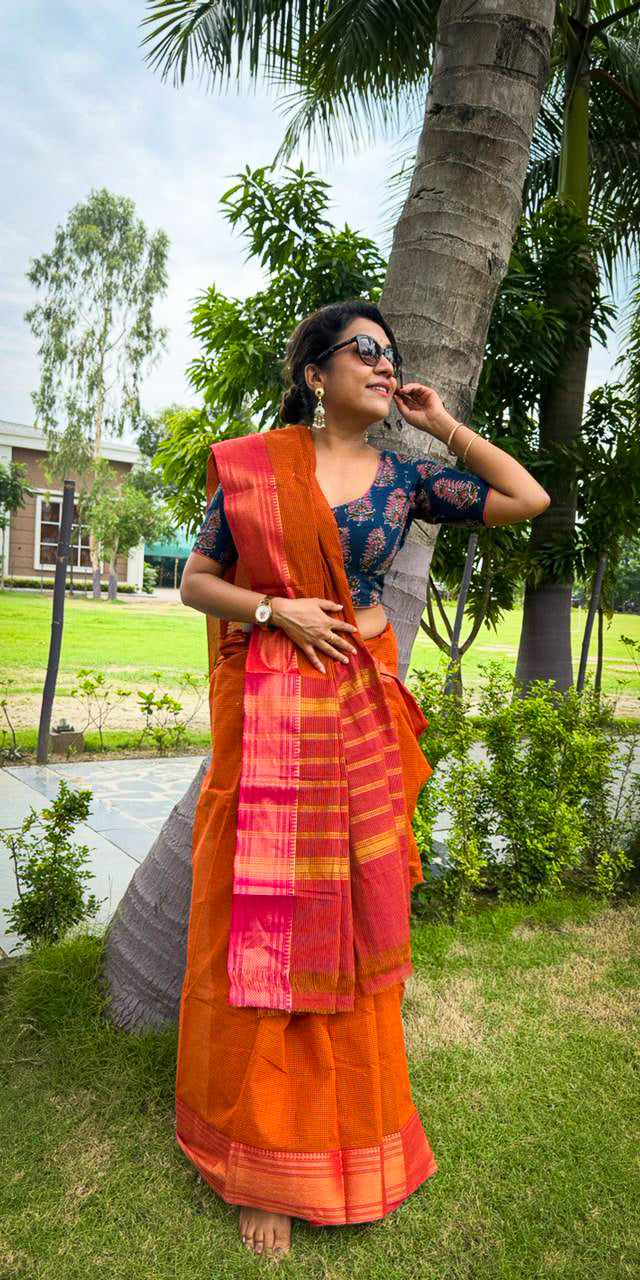 Chettinad Cotton - Orange