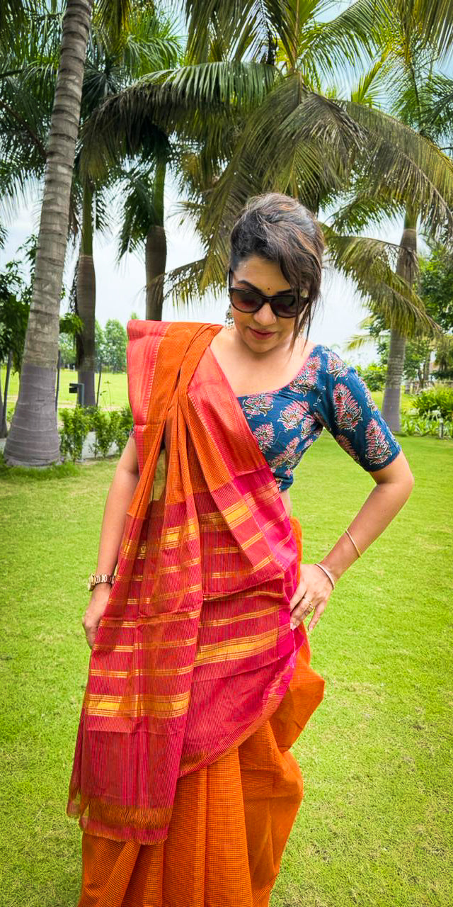 Chettinad Cotton - Orange