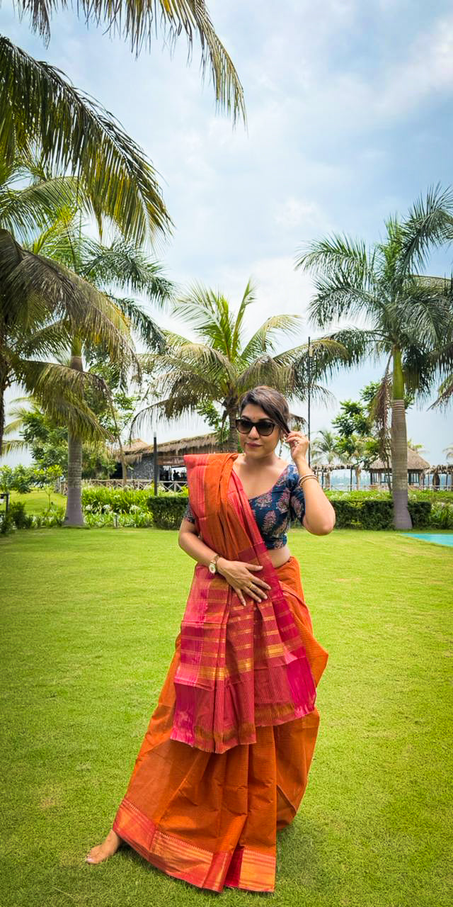 Chettinad Cotton - Orange