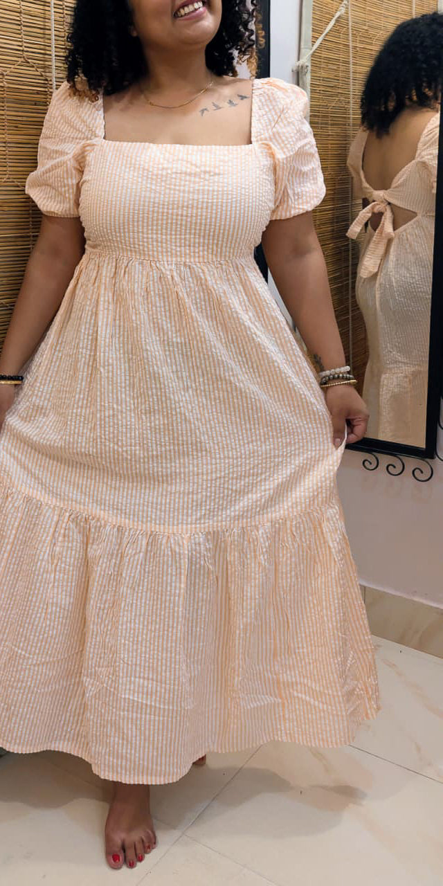 Orange Backless Sundress
