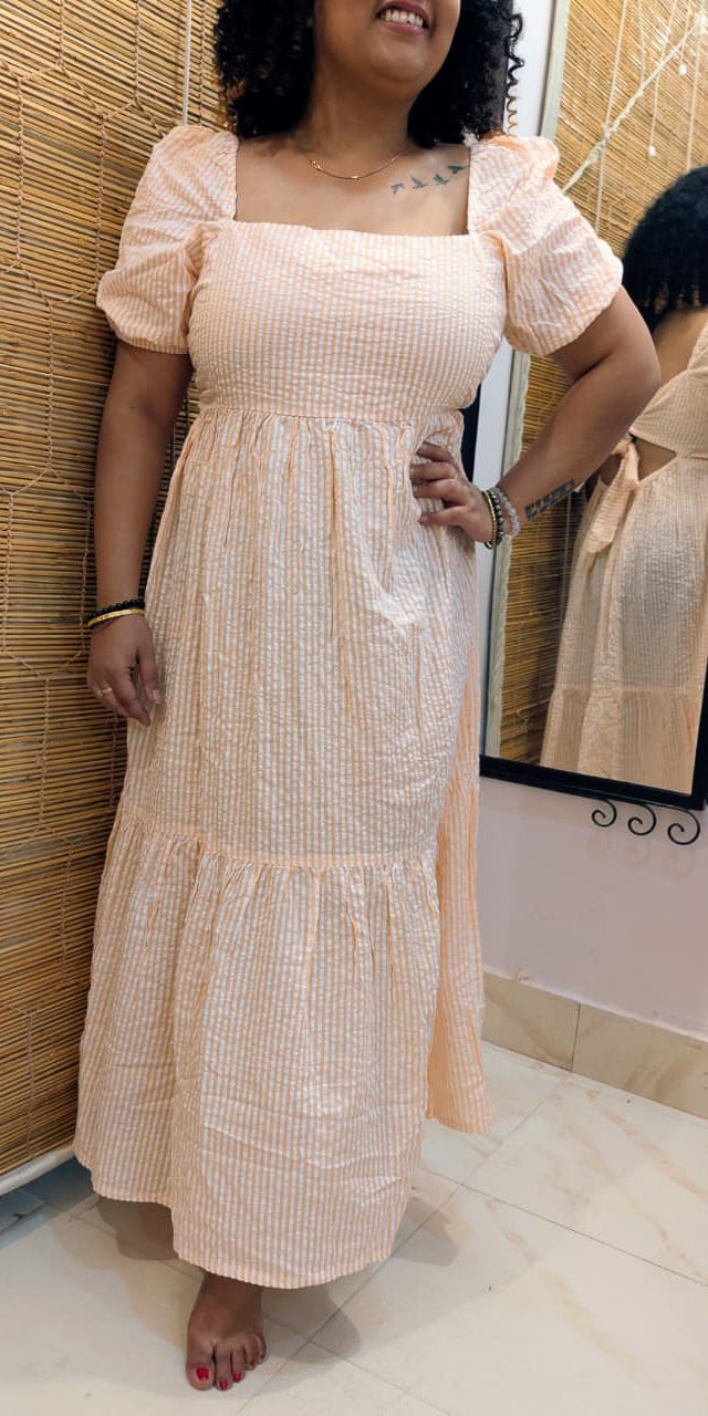 Orange Backless Sundress