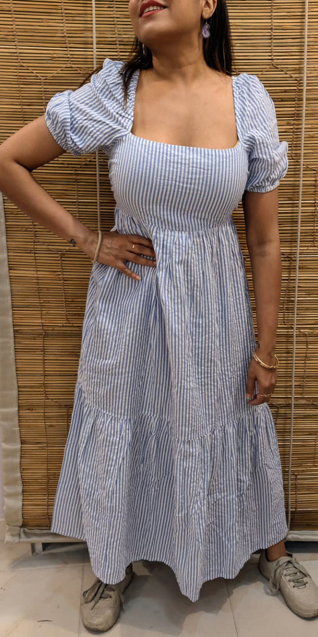 Blue Backless Sundress