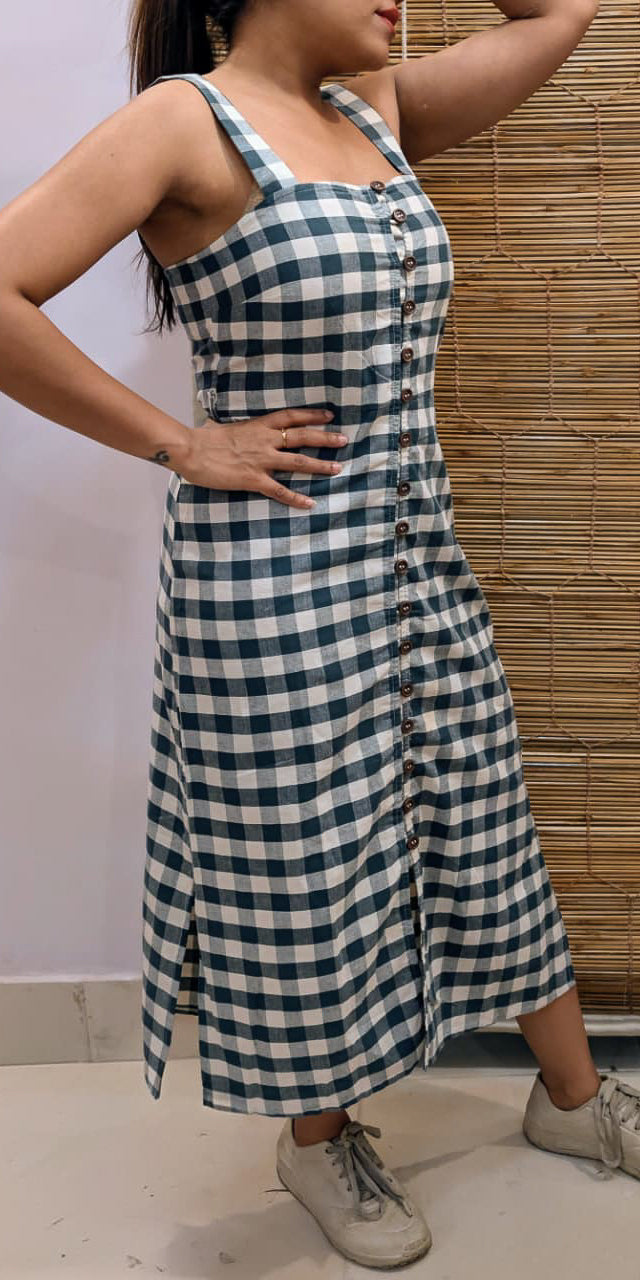Green Check Dress