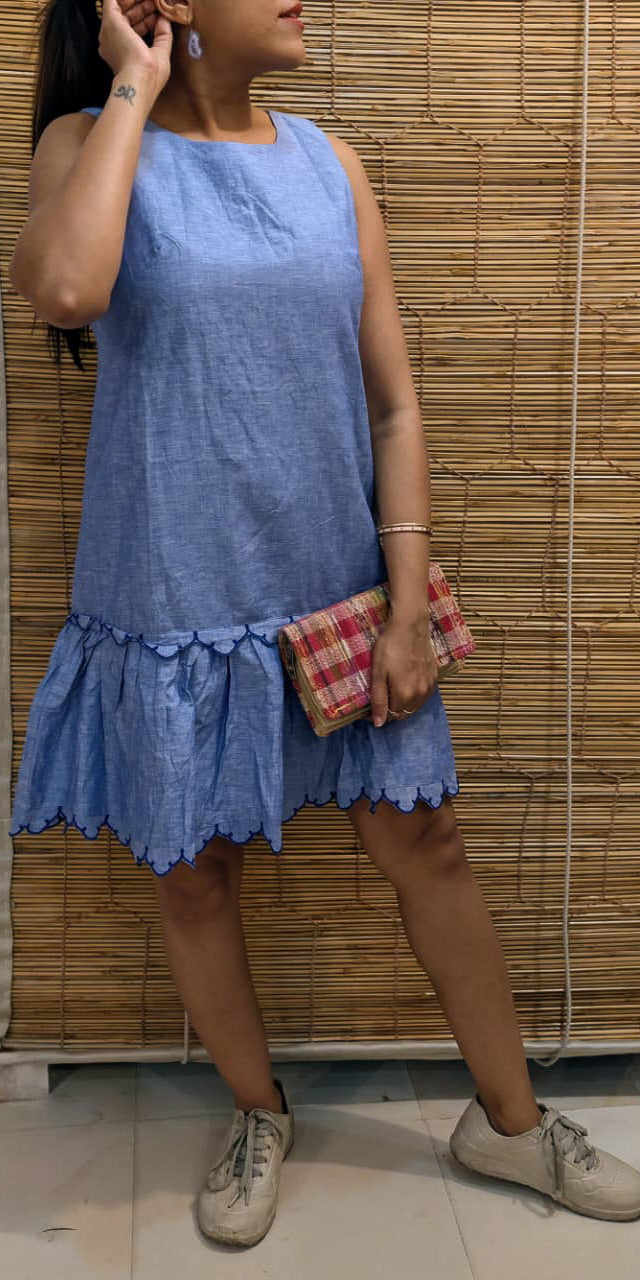 Blue A Line Dress