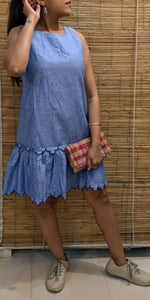 Load image into Gallery viewer, Blue A Line Dress
