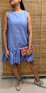 Load image into Gallery viewer, Blue A Line Dress

