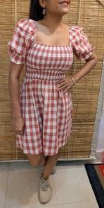 Load image into Gallery viewer, Brick Checks Dress
