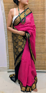 Load image into Gallery viewer, Rani and black cotton gadwal

