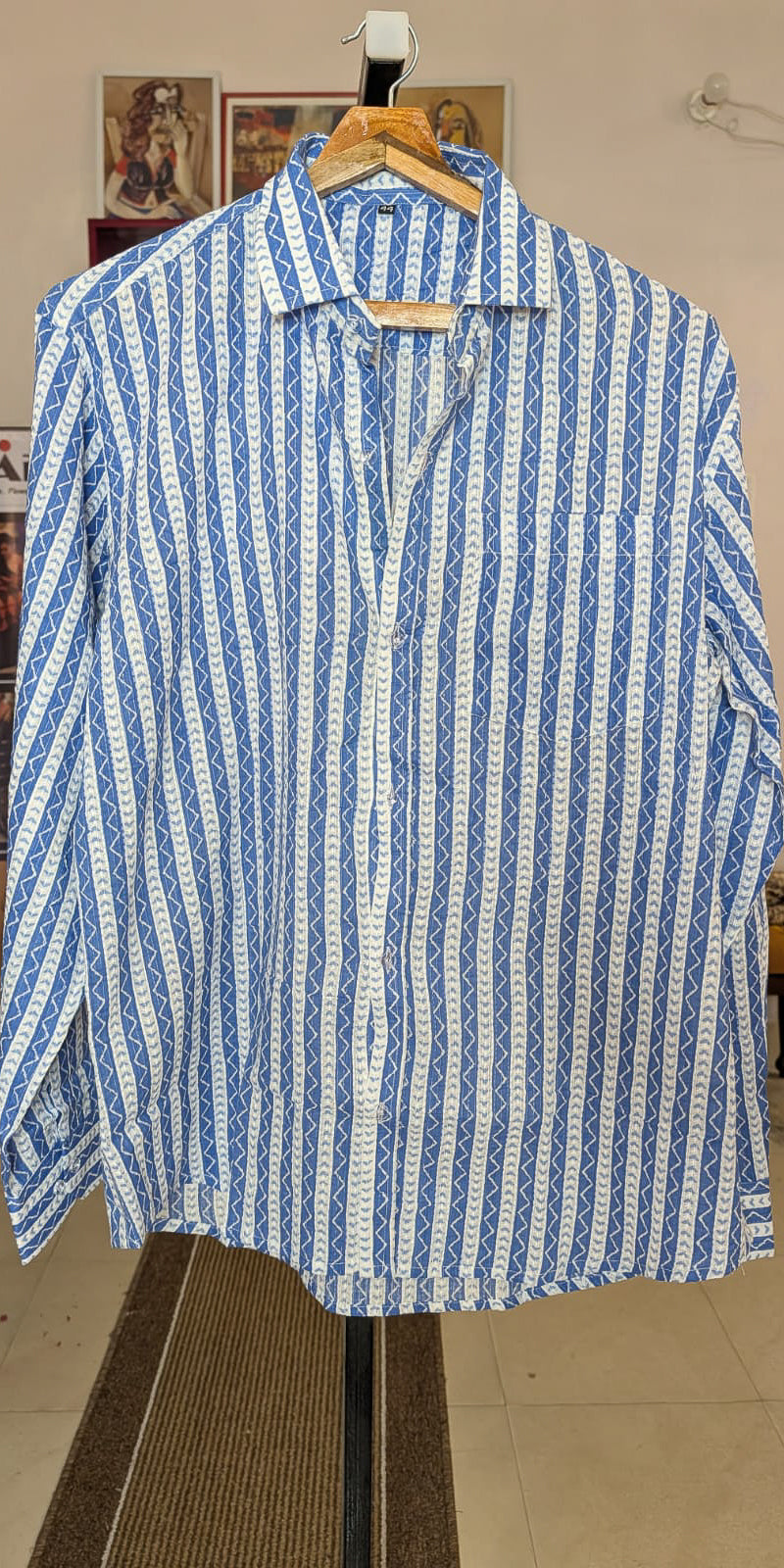 Men's Shirt -Light Blue Stripes