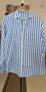 Load image into Gallery viewer, Men's Shirt -Light Blue Stripes
