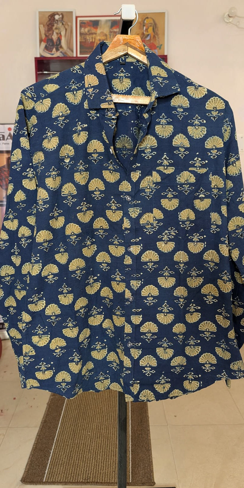 Men's Shirt - Blue Flowers