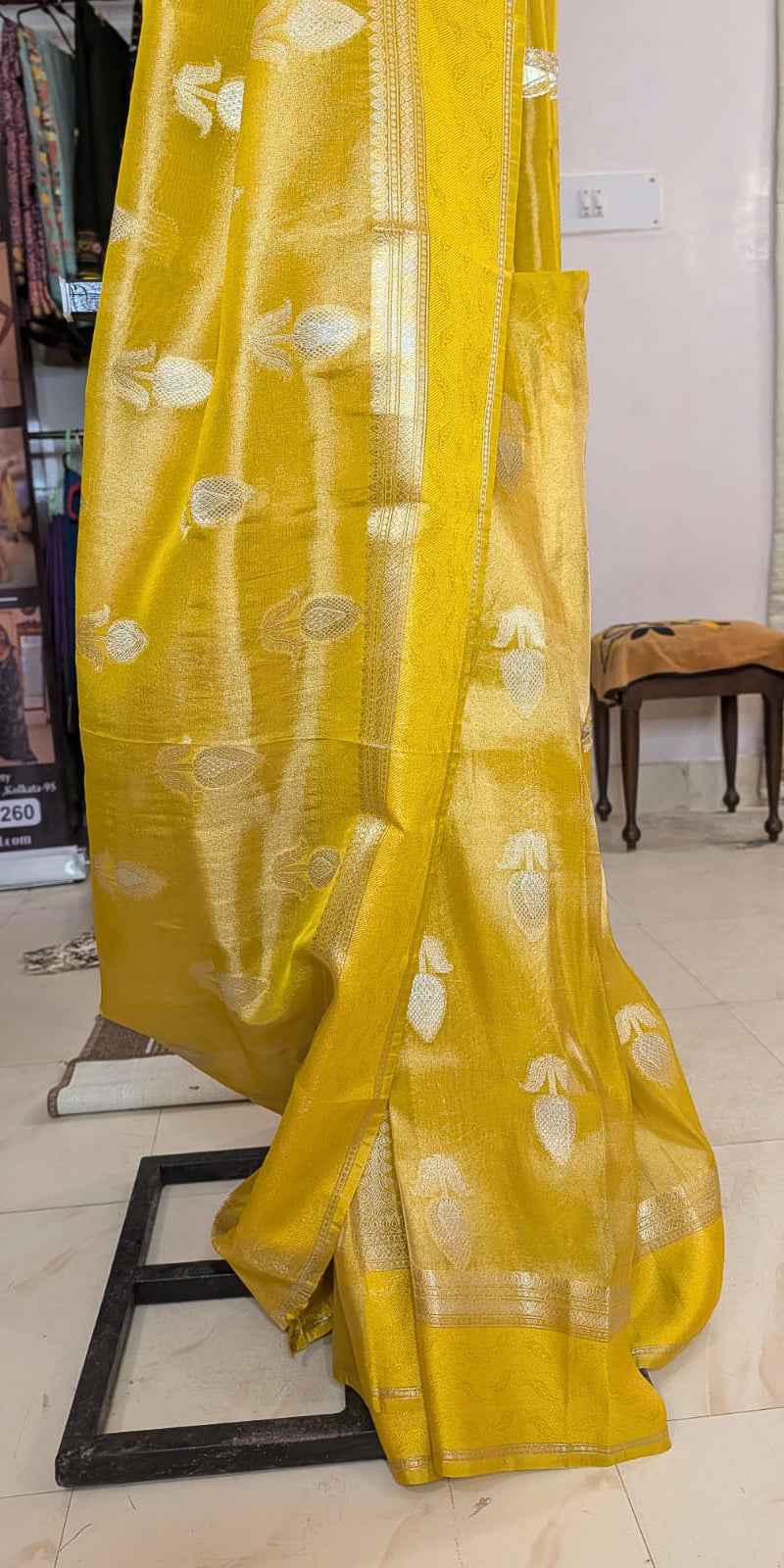Yellow benarasi tissue