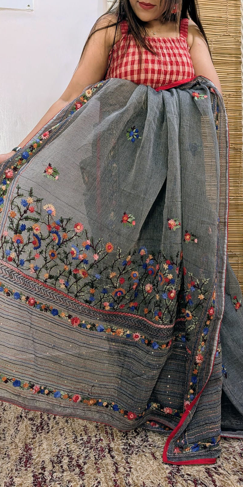 Gray Cotton Lambani