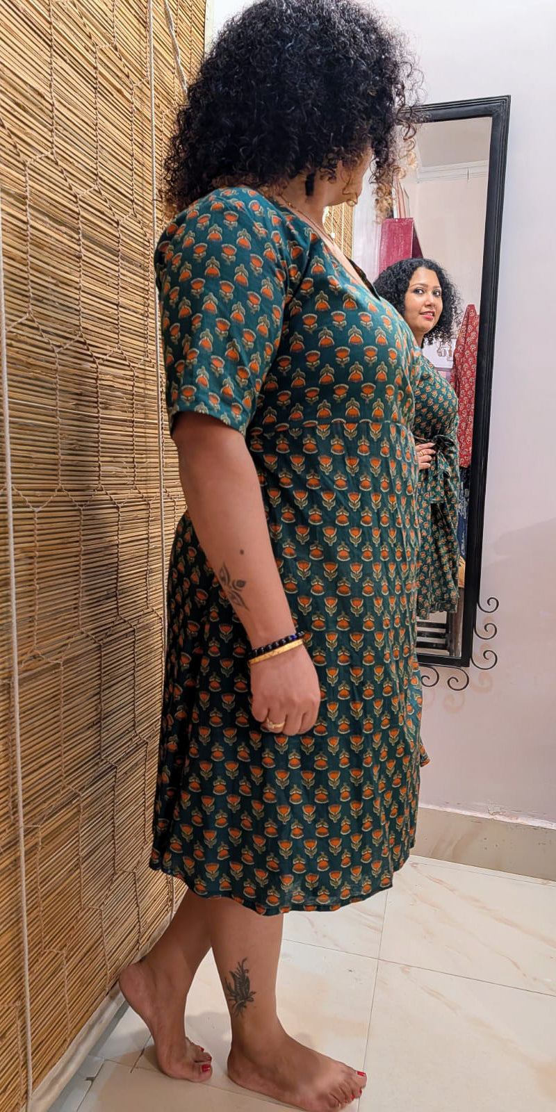 Wrap dress green