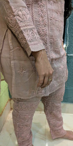 Load image into Gallery viewer, Kota Doria Co Ord Set - Blush Pink
