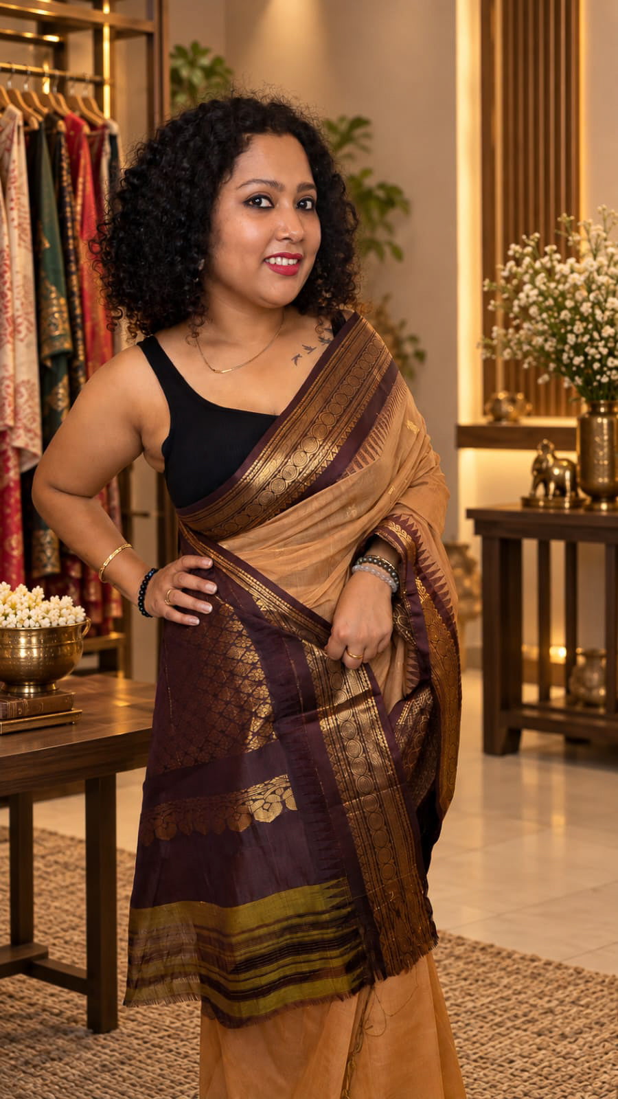 Chocolate and biscuit cotton gadwal