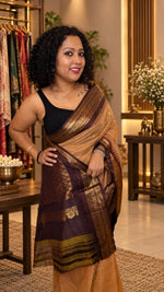Load image into Gallery viewer, Chocolate and biscuit cotton gadwal
