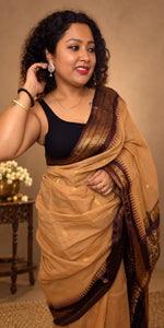 Load image into Gallery viewer, Chocolate and biscuit cotton gadwal
