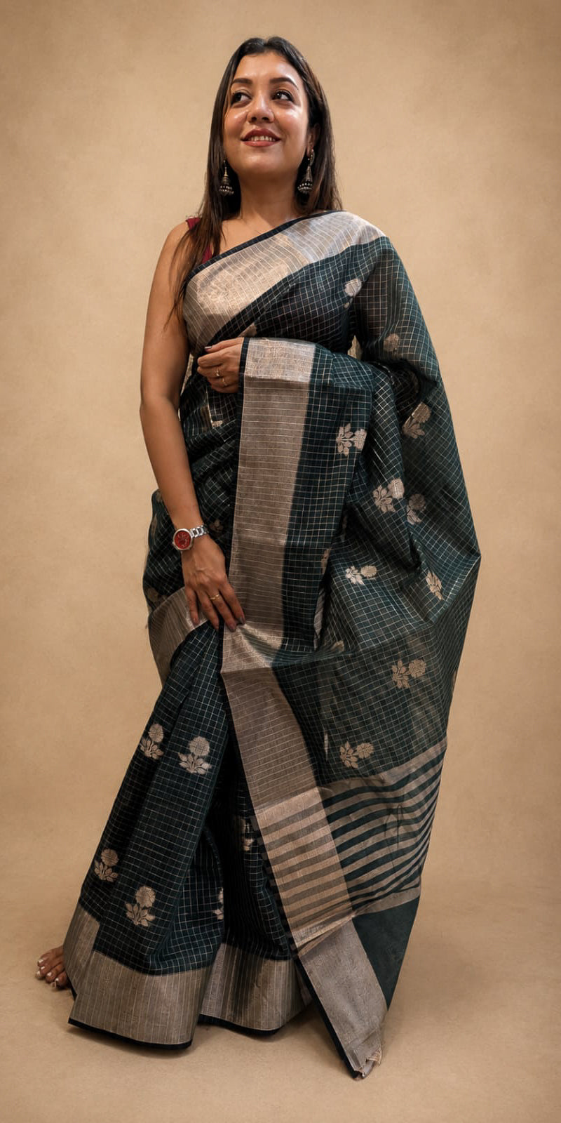 Checks Banarasi Green